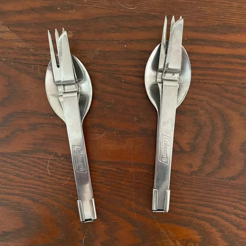 Single Silverware Set for Travel or Camping